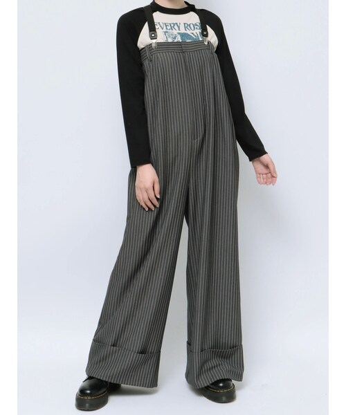 jouetie（ジュエティ）の「ワイドオールインワン（つなぎ/オールインワン・レディース・グレー/ピンク/ネイビー・M）」の3枚目の写真