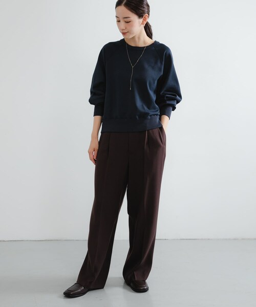 URBAN RESEARCH（アーバンリサーチ）の「スーピマコットンラグランスウェット（スウェット・レディース・CHERRY RED/NAVY/BLACK・Free）」の22枚目の写真