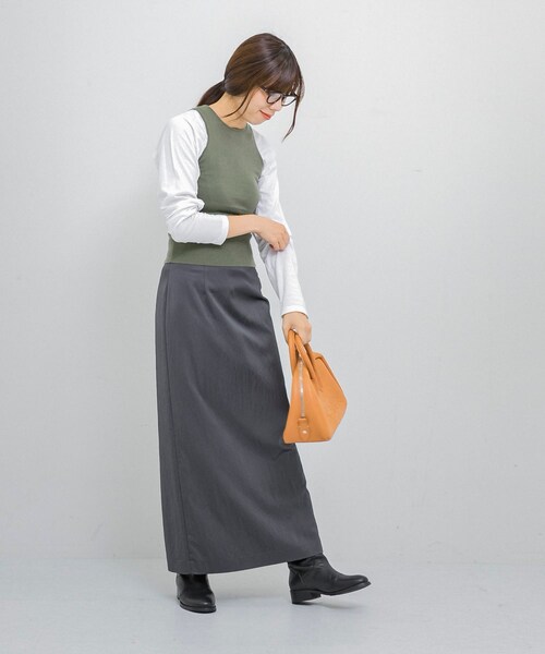 URBAN RESEARCH（アーバンリサーチ）の「w cashmere　knit tank top（タンクトップ・レディース・Khaki/Eggshell・FREE）」の12枚目の写真
