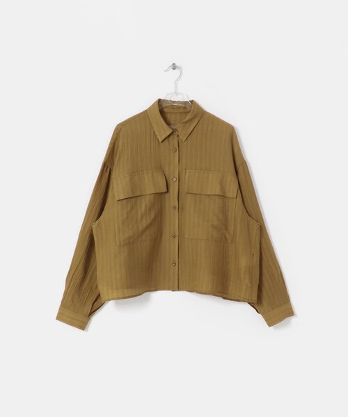 LAATO（ラート）の「drawstring shirts（シャツ/ブラウス・レディース・クリーム/コリアンダー・Free）」の4枚目の写真