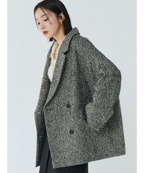 LAGUNAMOON（ラグナムーン）の「ネップツイードオーバージャケットコート（その他アウター・レディース・ミックス/ベージュ・F）」の22枚目の写真