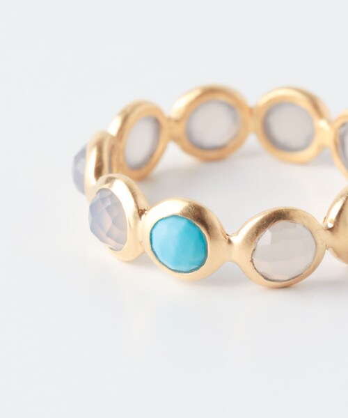 URBAN RESEARCH（アーバンリサーチ）の「ラウンドストーンエタニティリング（リング・レディース・レモン×スモーキー/シーブル×クリソ/ローズ×インカ/グレー×ターコ/ラブラドライト/ルチルクォーツ・11/13）」の9枚目の写真