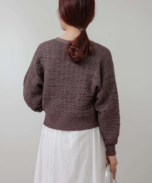 URBAN RESEARCH ROSSO（アーバンリサーチロッソ）の「F by ROSSO　ラメニットビスチェ+カーディガン（カーディガン/ボレロ・レディース・BROWN/GREIGE・FREE）」の6枚目の写真