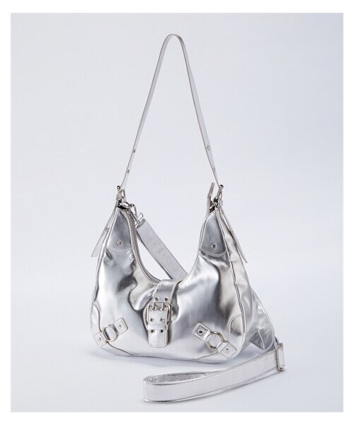 nissen（ニッセン）の「肩ひも長め　スタッズデザインバックル付２WAYショルダーバッグ（ショルダーバッグ・メンズ・黒/ボルドー/シルバー・Y/LL）」の3枚目の写真