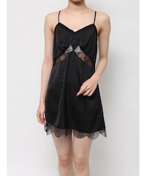 EVRIS | レースドッキングサテンミニワンピース(ワンピース)