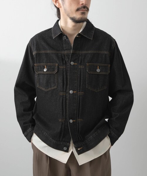 ITEMS URBANRESEARCH（アイテムズ アーバンリサーチ）の「DENIM JACKET TYPE 2nd（デニムジャケット・メンズ・IDG BLU/BLK・M/L）」の20枚目の写真