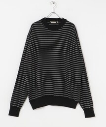 FARAH High Gauge Striped Crew-Neck Sweater