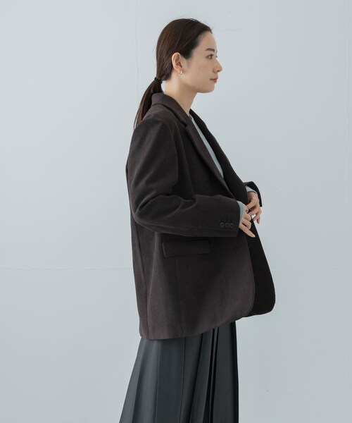 URBAN RESEARCH(アーバンリサーチ)の「トリコットコーデュロイジャケット(テーラードジャケット・レディース・BROWN/OFF WHITE・FREE)」の17枚目の写真