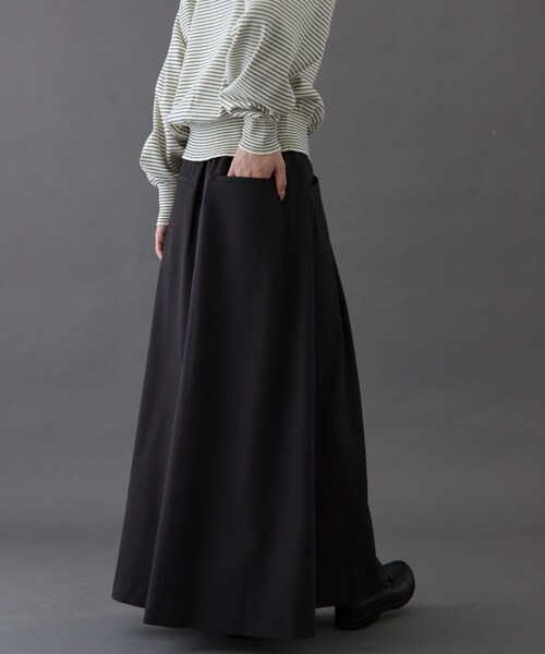 URBAN RESEARCH DOORS（アーバンリサーチドアーズ）の「FORK&SPOON　バックゴムフレアスカート（スカート・レディース・CHARCOAL/TAUPE・1/2）」の10枚目の写真