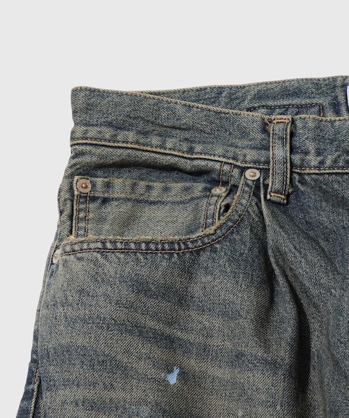 ADAM ET ROPE'(アダムエロペ)の「【DAIRIKU/ダイリク】Paint Wide Denim Pants(デニムパンツ・メンズ・ブルー系・L/M/S)」の7枚目の写真
