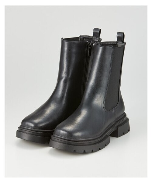 nissen（ニッセン）の「暖か裏側エコファーボリュームソールサイドゴアミドルブーツ（ワイズ３Ｅ）（低反発中敷）（ブーツ・メンズ・黒/アンティークグレー/オリーブ・22.5cm/23.0cm/23.5cm/24.0cm/24.5cm/【不要】25.0cm）」の6枚目の写真