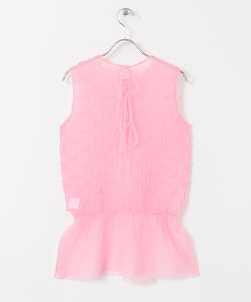 URBAN RESEARCH DOORS（アーバンリサーチドアーズ）の「OPEN SESAME CLUB　sheerlattice tops（タンクトップ・レディース・BLACK/PINK・one）」の7枚目の写真