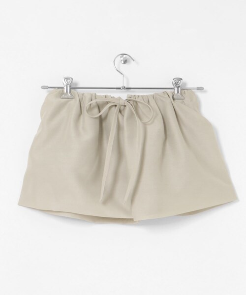 AMOMENTO SHIRRING ORGANZA BELT SKIRT