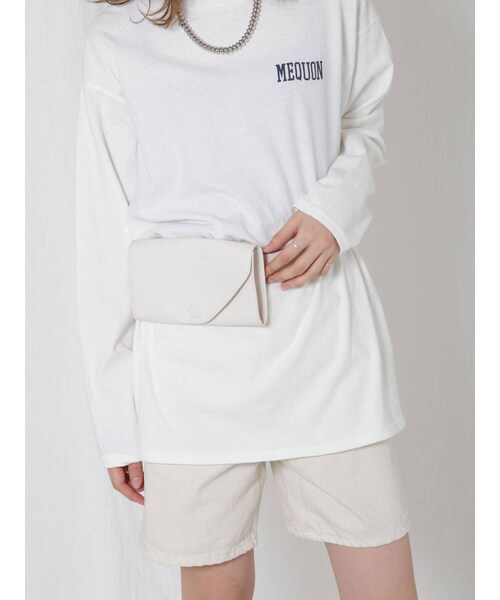 Ungrid（アングリッド）の「ウエストポーチ付きベルト（ベルト・レディース・アイボリー/ブラック・F）」の7枚目の写真