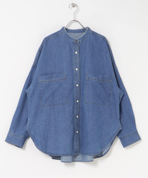 URBAN RESEARCH DOORS（アーバンリサーチドアーズ）の「デニムバンドカラーシャツ（シャツ/ブラウス・レディース・INDIGO/ONE WASH・M）」の14枚目の写真