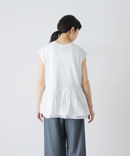 かぐれ（カグレ）の「裾フリルノースリーブインナーカットソー（Tシャツ/カットソー・レディース・OFF・Free）」の3枚目の写真