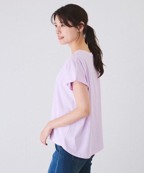 Jayro（ジャイロ）の「パール付きプリントロゴTシャツ（Tシャツ/カットソー・レディース・ブラック/ホワイト系/ネイビー/ラベンダー・M）」の20枚目の写真
