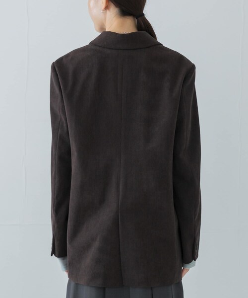 URBAN RESEARCH(アーバンリサーチ)の「トリコットコーデュロイジャケット(テーラードジャケット・レディース・BROWN/OFF WHITE・FREE)」の14枚目の写真