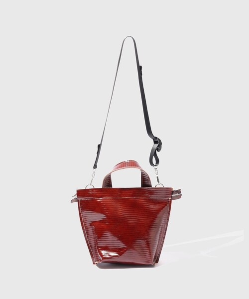 ADAM ET ROPE'(アダムエロペ)の「【CAMIEL FORTGENS/カミエル フォートヘンス】LEATHER MINI SHOPPER(ショルダーバッグ・メンズ・ダークブラウン・F)」の1枚目の写真