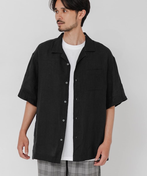URBAN RESEARCH(アーバンリサーチ)の「『別注』BROOKS BROTHERS×URBAN RESEARCH LINEN CAMP SHIRTS SHORT-SLEEVE(シャツ/ブラウス・メンズ・BLACK/BLUE/BODEAUX・M/L/XL)」の14枚目の写真