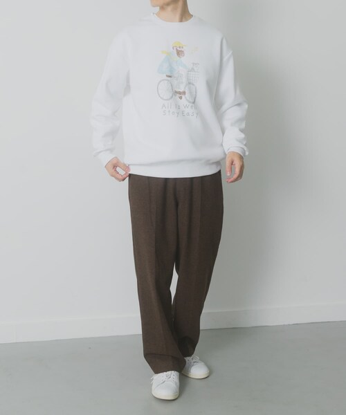 ITEMS URBANRESEARCH（アイテムズ アーバンリサーチ）の「OJISAMPO スウェットトップス（スウェット・メンズ・BIKE WHITE/BIKE BLACK/WALK WHITE/WALK BLACK・M/L）」の21枚目の写真