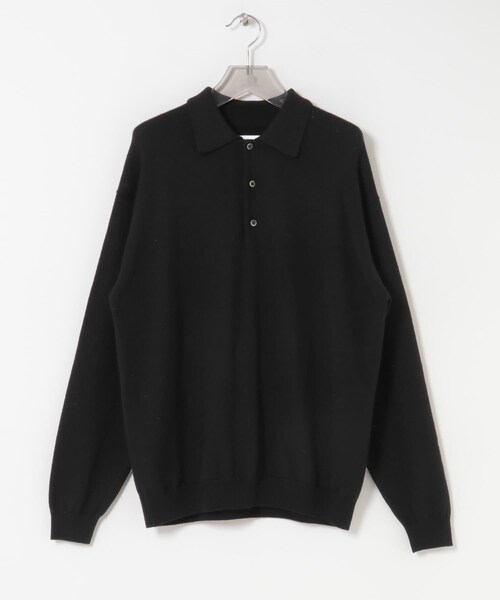 URBAN RESEARCH（アーバンリサーチ）の「CASH FEEL W/MID ニットポロ（ニット/セーター・メンズ・BLACK/CHARCOAL/BROWN・M/L）」の11枚目の写真