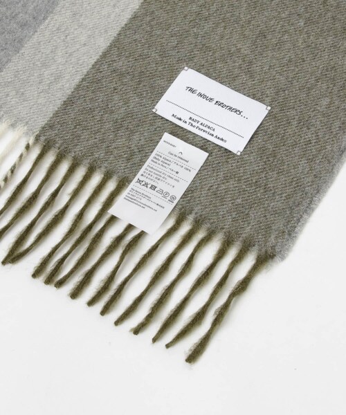 URBAN RESEARCH（アーバンリサーチ）の「THE INOUE BROTHERS　Brushed Scole Stripe（マフラー・メンズ・Grey/Khaki/Br/Camel/Blk/Greige・one）」の7枚目の写真