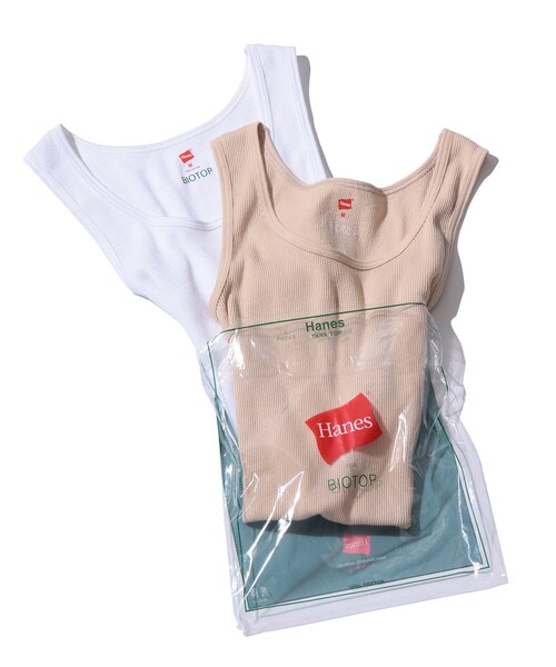 ADAM ET ROPE'（アダムエロペ）の「【Hanes for BIOTOP】2Pリブタンクトップ（タンクトップ・レディース・ベージュ・M）」の21枚目の写真