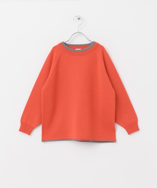 URBAN RESEARCH DOORS（アーバンリサーチドアーズ）の「ウーステッドヤーン配色ニット(KIDS)（ニット/セーター・キッズ・OFF×NAVY/ORANGE・105/120/135）」の19枚目の写真
