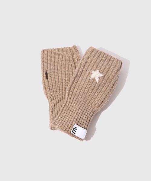 ADAM ET ROPE'(アダムエロペ)の「【Etudes Studio/エチュードストゥディオ】RIBBED MITTENS STAR(手袋・メンズ・ブラック/ベージュ・F)」の2枚目の写真