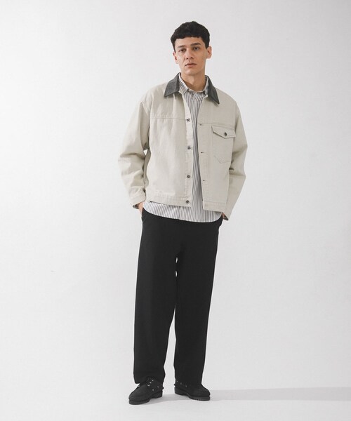 URBAN RESEARCH Sonny Label（アーバンリサーチサニーレーベル）の「ウォッシュドツイル襟切替ジャケット（ブルゾン・メンズ・アイボリー/ベージュ/チャコール・M/L）」の9枚目の写真
