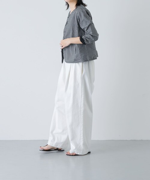 かぐれ(カグレ)の「Yoli GINGHAM REVERSIBLE JACKET(ノーカラージャケット・レディース・BLACKBLACK・1)」の7枚目の写真