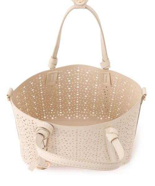 ROPE' PICNIC(ロペピクニック)の「フルーレットパンチングレースミニショルダーバッグ/2WAY(ショルダーバッグ・レディース・オフホワイト/ブラウン/ベージュ系・F)」の20枚目の写真