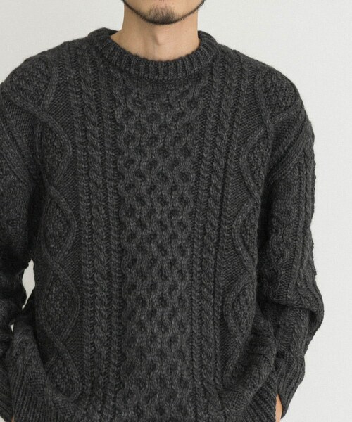 EKAL（エカル）の「アランニットプルオーバー（ニット/セーター・メンズ・チャコール/ブラウン/ネイビー・M/L）」の18枚目の写真