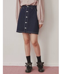 merry jenny | デニムフリルポケットミニスカート(スカート)