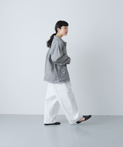 かぐれ（カグレ）の「MITTAN　和紙大麻ジャケット(ベンガラ染)（シャツ/ブラウス・レディース・ベンガラ白/松煙・2）」の18枚目の写真