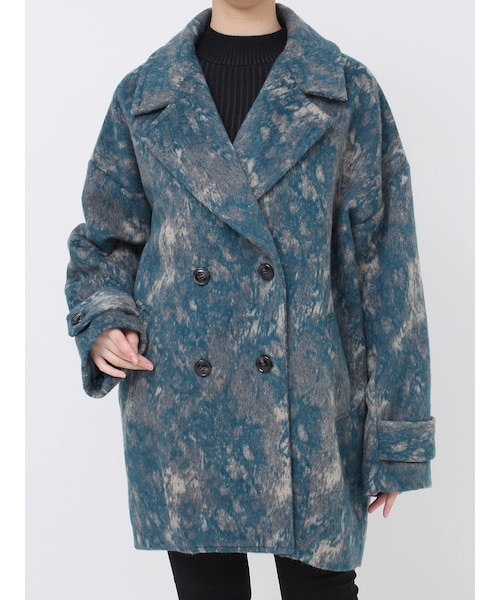 MURUA（ムルーア）の「ジャカードダブルミドルコート（チェスター