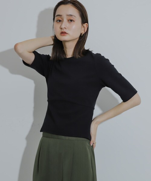 SENSE OF PLACE by URBAN RESEARCH(センスオブプレイスバイアーバンリサーチ)の「ウエストリブコンパクトトップ(Tシャツ/カットソー・レディース・L.GRAY/IVORY/BLACK/RED・one)」の16枚目の写真