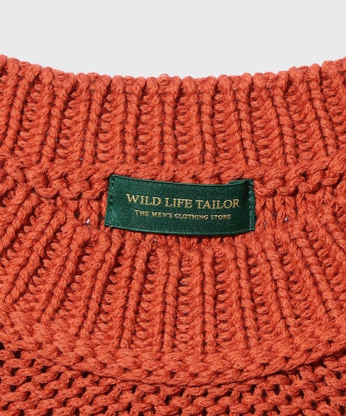 ADAM ET ROPE'（アダムエロペ）の「COTTON LOW GAUGE CREWNECK KNIT（ニット/セーター・メンズ・グレー/レンガ・L/M/S）」の12枚目の写真