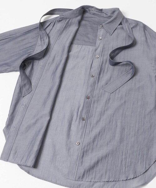 URBAN RESEARCH ROSSO（アーバンリサーチロッソ）の「タイ付デニムライクシアーシャツ（シャツ/ブラウス・レディース・L.BLUE/INDIGO・Free）」の22枚目の写真