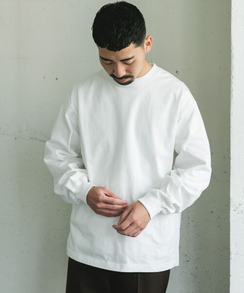 URBAN RESEARCH DOORS(アーバンリサーチドアーズ)の「10.5オンス ヘビーウェイトロングスリーブTシャツ(Tシャツ/カットソー・メンズ・WHITE/ASH GRAY/INK BLACK/PURPLE・M/L)」の7枚目の写真
