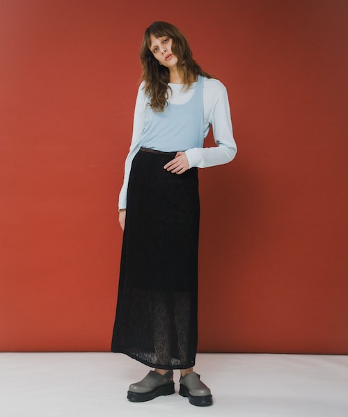 LAATO（ラート）の「melon lace skirt（スカート・レディース・インク/サブレ/パール・Free）」の3枚目の写真