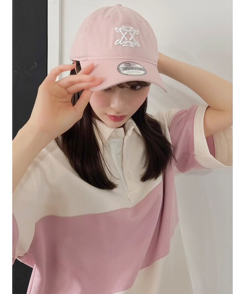 dazzlin（ダズリン）の「【NEW ERA®×dazzlin】9TWENTY™（キャップ・レディース・ピンク/ミックス・F）」の2枚目の写真
