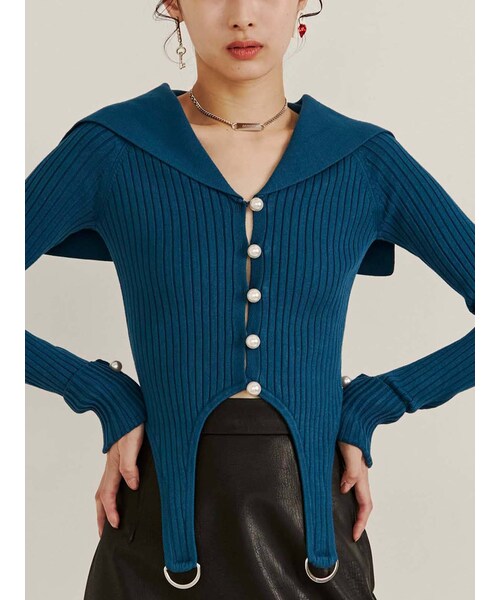 PAMEO POSE（パメオポーズ）の「Femme Fatale Top（ニット/セーター・レディース・ブラック/レッド/イエロー/ブルー・F）」の18枚目の写真