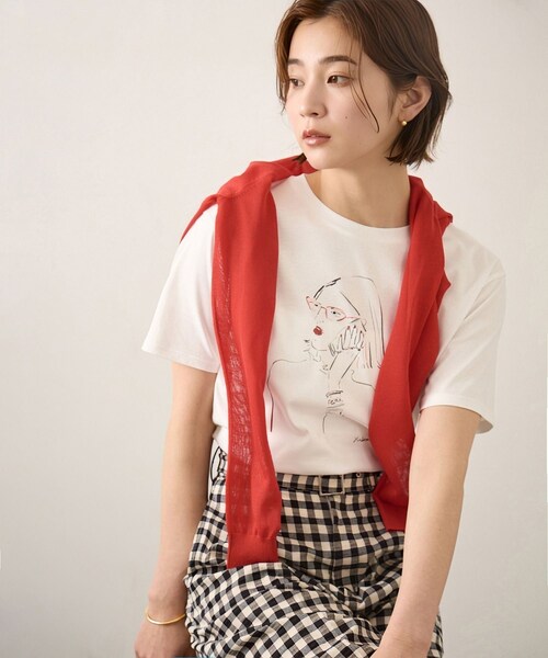 ROPE'(ロペ)の「【YUKO SAEKI for ROPE’・コラボレーション】プリントTシャツ/イージーケア(Tシャツ/カットソー・レディース・ホワイト系・F)」の16枚目の写真