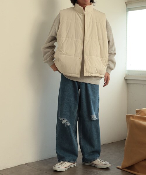 SENSE OF PLACE by URBAN RESEARCH（センスオブプレイスバイアーバンリサーチ）の「パデットドローコードツキベスト（その他アウター・メンズ・GRAY/IVORY/BLACK・M/L）」の22枚目の写真