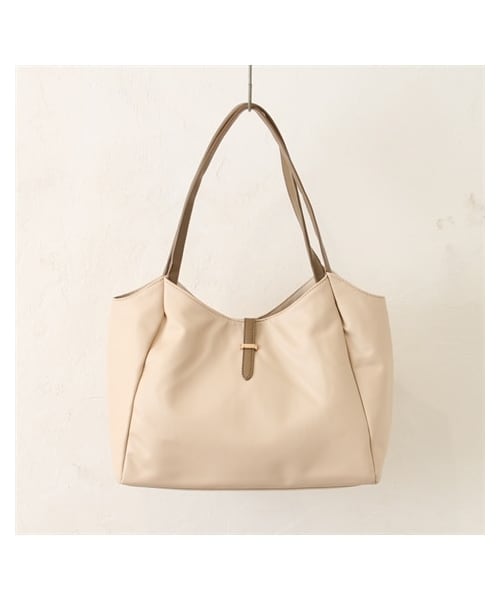 nissen（ニッセン）の「やわらか合皮フロントベルトデザイントートバッグ（Ａ４対応）（トートバッグ・メンズ・アイボリー/ブラック/モカ/ダークブルー・Y）」の4枚目の写真