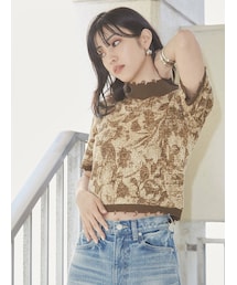 EMODA | クラッシュショートリブニット(ニット/セーター)