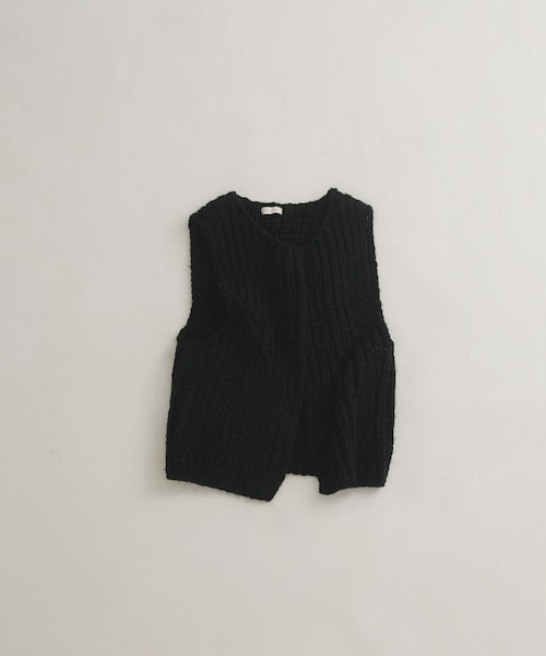 LAATO（ラート）の「hand knit vest（ベスト・レディース・クリーム/インク・FREE）」の2枚目の写真