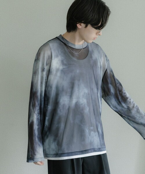 SENSE OF PLACE by URBAN RESEARCH(センスオブプレイスバイアーバンリサーチ)の「アソートシアーロングTシャツ(その他トップス・メンズ・BLACK/BLK MARBLE/KHK MARBLE/BLU MARBLE・M/L)」の20枚目の写真